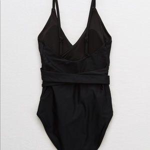 Women’s black Aerie wrap swim suit